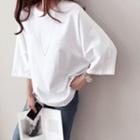 3/4-sleeve Drop-shoulder Top