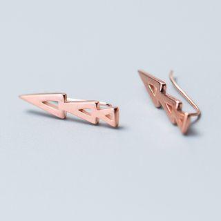 925 Sterling Silver Triangle Earring S925 Silver - 1 Pair - Rose Gold - One Size