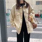Denim Jacket / Long-sleeve Plain T-shirt