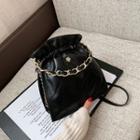 Quilted Drawstring Crossbody Bag Black - One Size