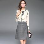 Set: Ruffled Blouse + Camisole + Skirt