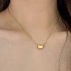 Bean Pendant Stainless Steel Necklace Gold - One Size