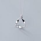 925 Sterling Silver Twisted Triangle Pendant Necklace S925 Silver - As Shown In Figure - One Size