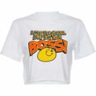 Short-sleeve Cropped Smiley Face T-shirt