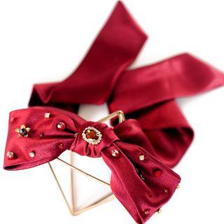 Embellished Bow Head Piece / Earring / Set