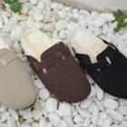 Faux-fur Lined Clog Slide Sandals