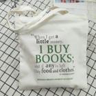 Lettering Canvas Zip Tote Bag As Shown In Figure - One Size