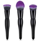 Set Of 3: Makeup Brush T-03-004 - Set Of 3 - Black & Purple - One Size