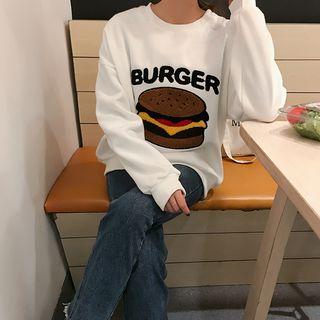 Burger Applique Sweatshirt