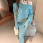 Plain Knit Sweater / Sleeveless Dress