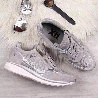 Rhinestone Zip Detail Sneakers