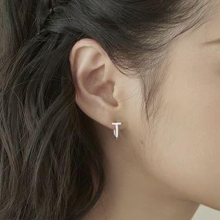 Rhinestone  Hoop Earring