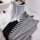 Set: Tank Dress + Long-sleeve Sheer T-shirt