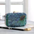 Sequined Box Clutch With Chain Strap