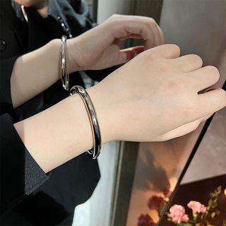 Polished Alloy Bangle Silver - One Size