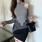 Turtleneck Halter Top / Mini Skirt / Shrug