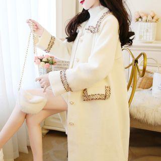 Contrast Trim Loose-fit Coat