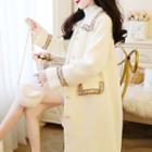 Contrast Trim Loose-fit Coat