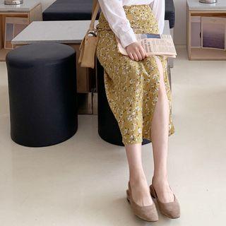 Floral H-line Maxi Skirt