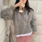Buttoned Cardigan Gray - One Size