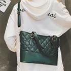 Quilted Panel Crossbody Tote