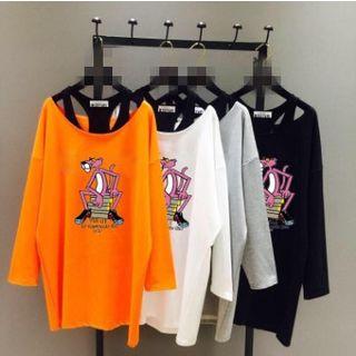 Set: Tank Top + Print Long Pullover