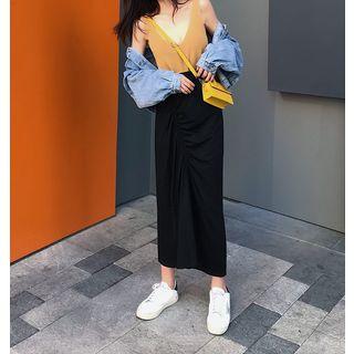 Camisole / High-waist Midi Skirt