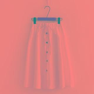 Button-up A-line Midi Skirt