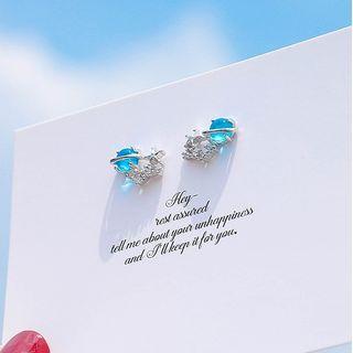 Planet Stud Earring 1 Pair - Silver - One Size