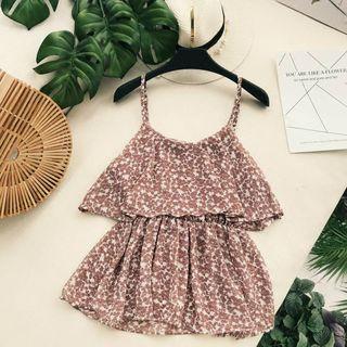 Leaf Print Chiffon Camisole Top