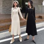 Over-the-knee Long-sleeve Knit Dress