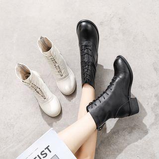 Low-heel Genuine Leather Short Boots