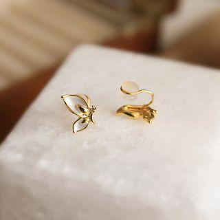 Sterling Silver Butterfly Stud Earring / Clip-on Earring