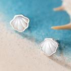 Shell Sterling Silver Earring 1 Pair - S925 Silver Earring - White - One Size