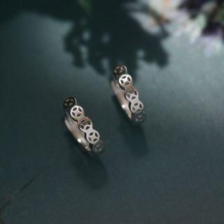 925 Sterling Silver Hoop Earring 1 Pc - One Size