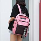 Couple Matching Plaid Strap Oxford Backpack