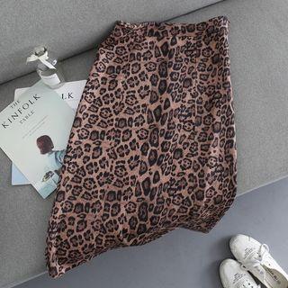 Leopard Print H-line Skirt