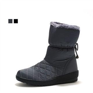 Faux-fur Lined Quilted Boots