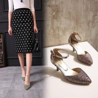 High-heel Sequined Sandals