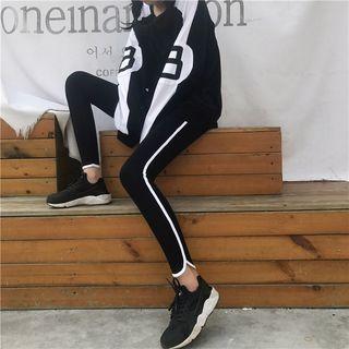 Panel Long-sleeve T-shirt / Skinny Pants