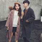 Couple Matching Single-button Plain Woolen Coat