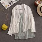 Set: Plain Shirt + Glitter Pinafore Dress