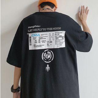 Ticket Print Short-sleeve T-shirt