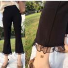 Mesh Panel Wide Leg Pants