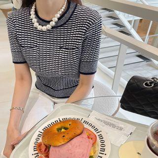 Dual-pocket Marled Knit Top