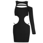 Cold-shoulder Cutout A-line Cocktail Dress