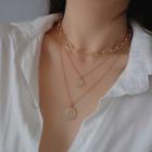Coin Layered Necklace As Shown In Figure - One Size