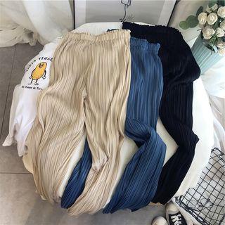 Pleated Straight Fit Pants