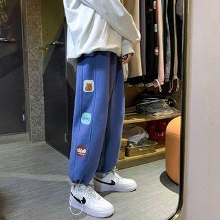 Print Drawstring-cuff Sweatpants