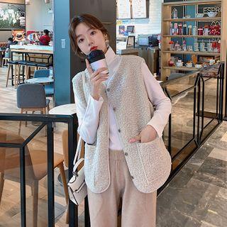 Fleece Button-up Vest